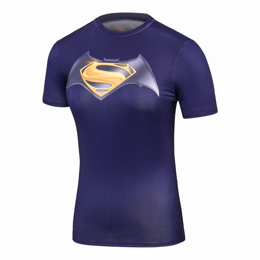 Women's Compression 'Batman v. Superman' Short Sleeve Rashguard