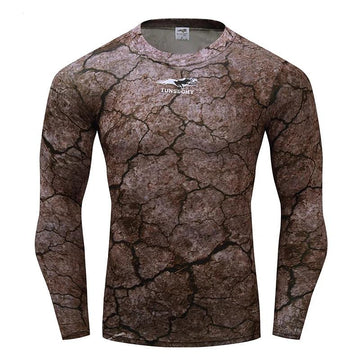 Camouflage Compression 'Desert Flats Camo' Long Sleeve Rashguard