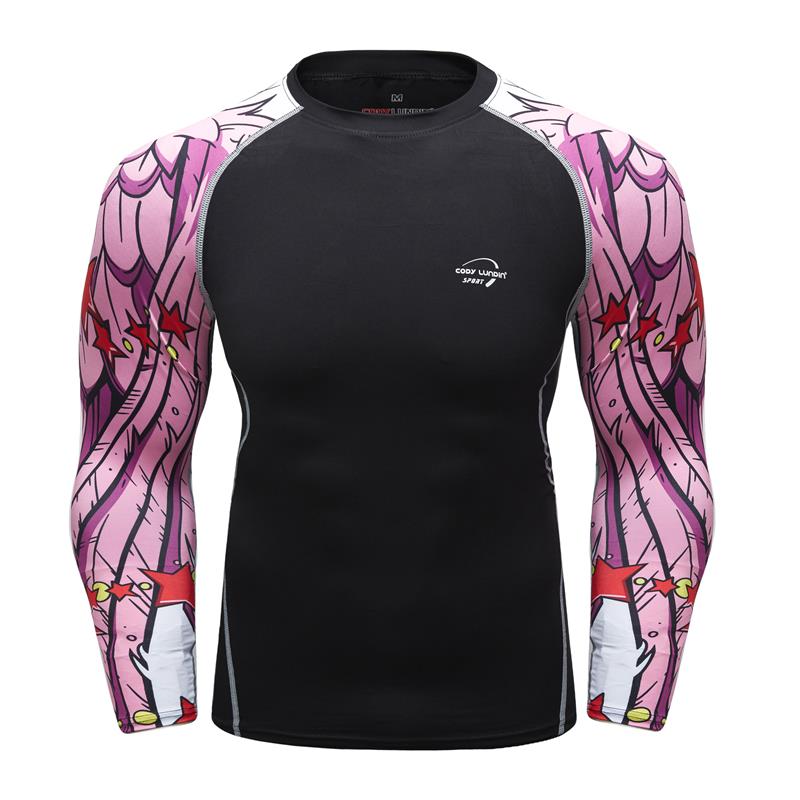 Tribal Compression 'Pink Floyd' Elite Long Sleeve Rashguard