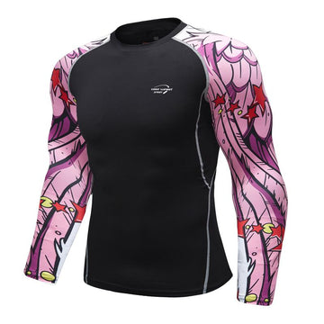 Tribal Compression 'Pink Floyd' Elite Long Sleeve Rashguard