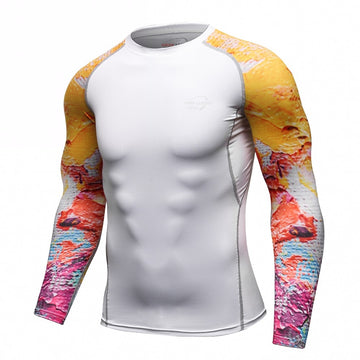 Tribal Compression 'Graffiti' Elite Long Sleeve Rashguard