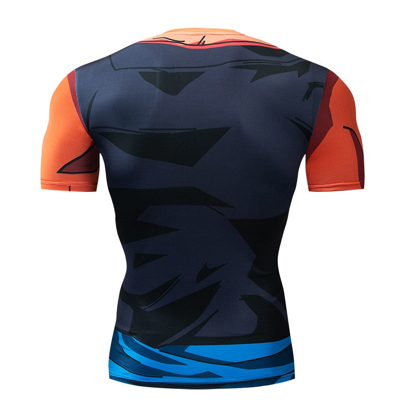 SDBH Vegito Dragon Ball Z Short Sleeve Compression Rashguard