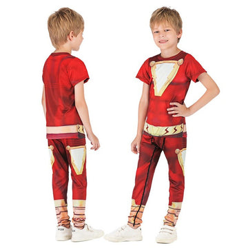 Kids Shazam Compression Rashguard Set