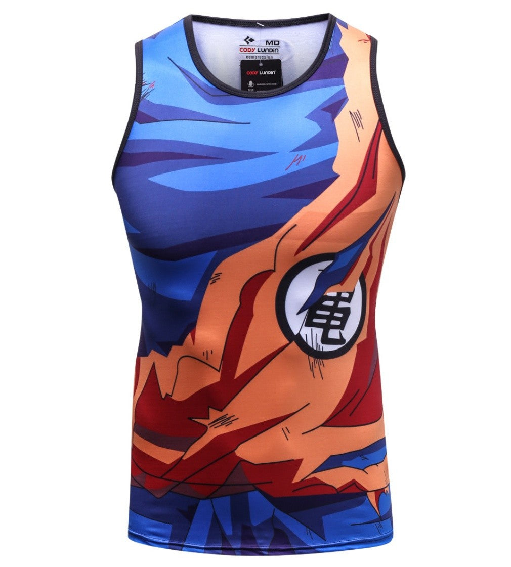 Dragon Ball Z 'Goku | Battle Damaged' Elite Compression Tank Top