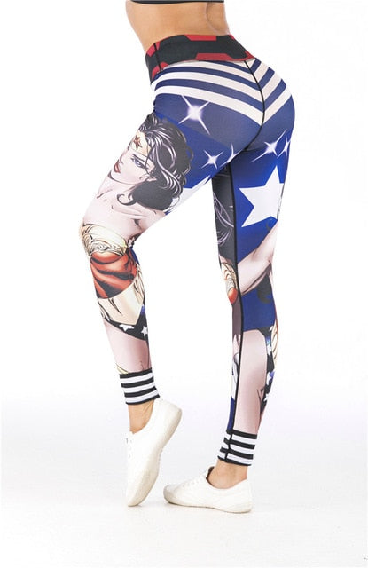 Women's Wonder Woman 'Stars and Stripes' Leggings