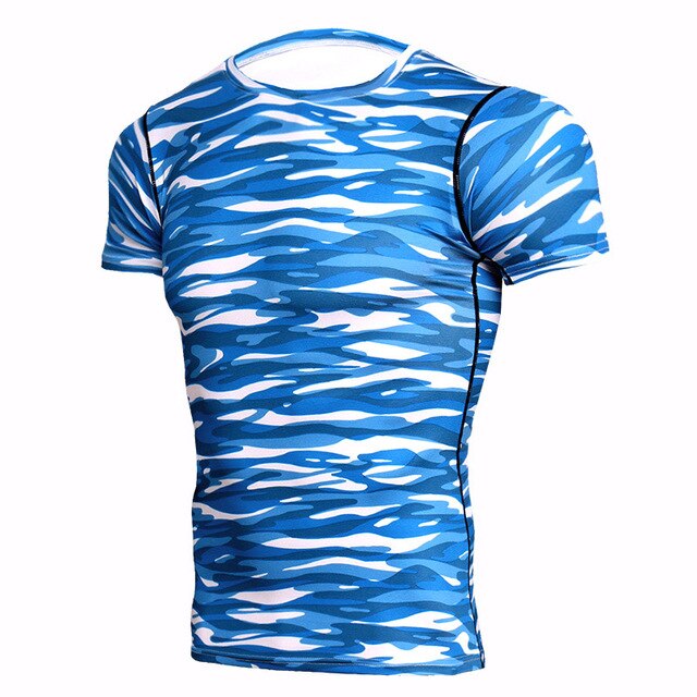 Camouflage Compression 'Freshwater Camo' Short Sleeve Rashguard