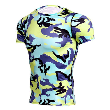 Camouflage Compression 'Tropical Camo' Short Sleeve Rashguard