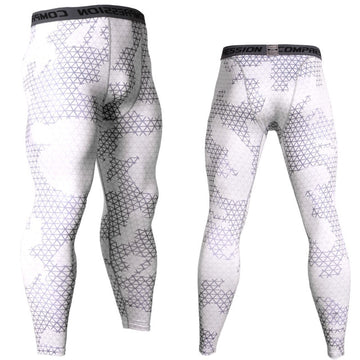 Men's Camouflage 'Ice Digital' Compression Leggings Spats