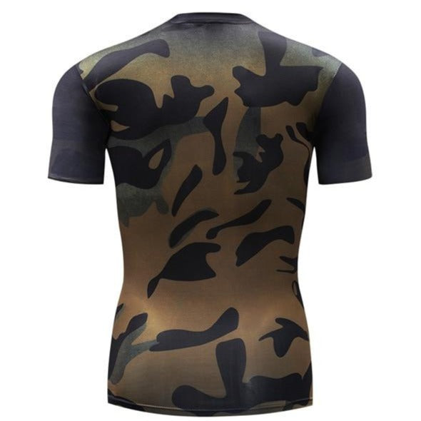 Camouflage Compression 'Liquid | Gold' Short Sleeve Rashguard