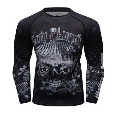 Sugar Skull Compression Elite Long Sleeve Rashguard