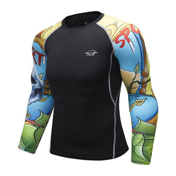 Skull Compression 'Time' Elite Long Sleeve Rashguard