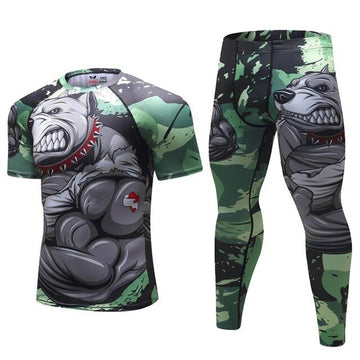 Pit Bull Compression Elite Short Sleeve Rashguard Set