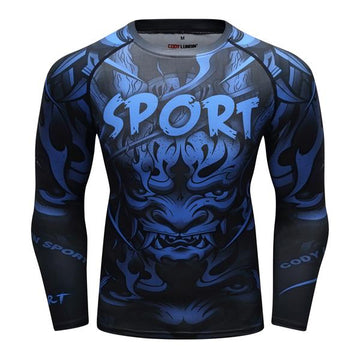 Dragon Compression 'Blue' Elite Long Sleeve Rashguard