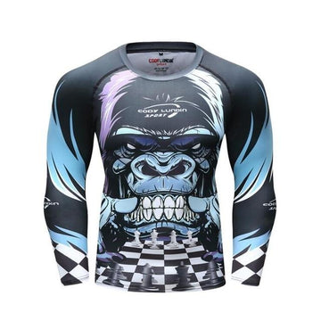 Gorilla Compression 'Chess' Elite Long Sleeve Rashguard