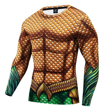 Aquaman Compression Premium Long Sleeve Rashguard