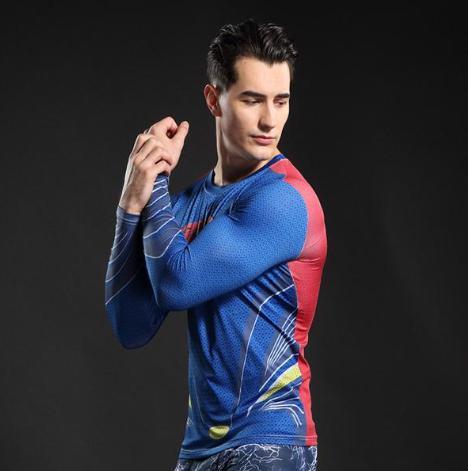 Superman "A Nation Divided" Long Sleeve Compression Rashguard-RashGuardStore