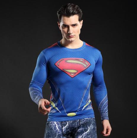 Superman "A Nation Divided" Long Sleeve Compression Rashguard-RashGuardStore