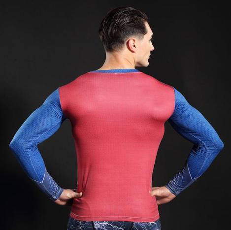 Superman "A Nation Divided" Long Sleeve Compression Rashguard-RashGuardStore