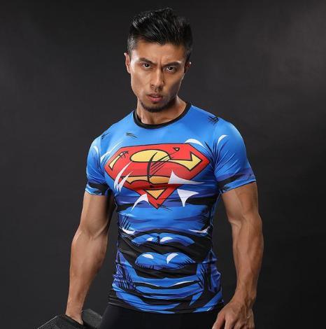 Superman "Action Comics" Compression Short Sleeve Rashguard-RashGuardStore