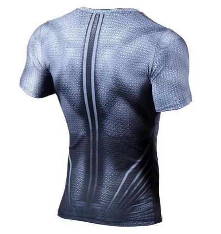 Superman "Blue" Compression Short Sleeve Rashguard-RashGuardStore