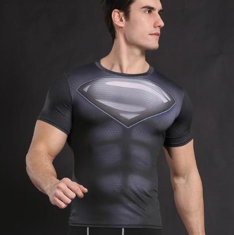 Superman "Flash Point" Compression Short Sleeve Rashguard-RashGuardStore