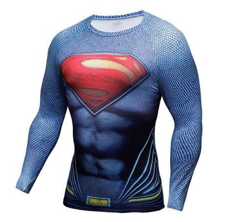 Superman "Last Stand On Krypton" Compression Long Sleeve Rashguard-RashGuardStore