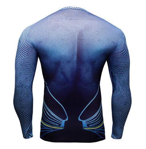 Superman "Last Stand On Krypton" Compression Long Sleeve Rashguard-RashGuardStore