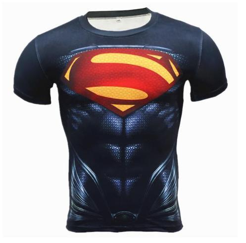 Superman "Metropolis" Compression Short Sleeve Rashguard-RashGuardStore