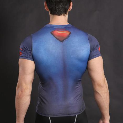 Superman "New 52" Compression Short Sleeve Rashguard-RashGuardStore