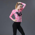 Superman Pink Onyx Women's Short Sleeve Rashguard-RashGuardStore