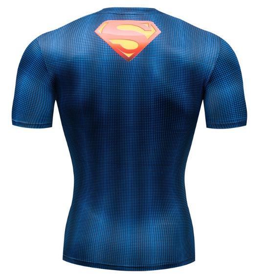 Superman "Powersuit Classic" Premium Dri-Fit Short Sleeve Rashguard-RashGuardStore