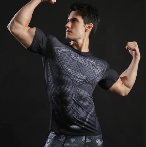 Superman "Reign Of Superman" Short Sleeve Compression Rashguard-RashGuardStore