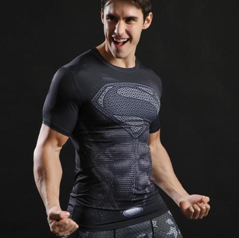 Superman "Reign Of Superman" Short Sleeve Compression Rashguard-RashGuardStore