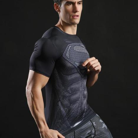 Superman "Reign Of Superman" Short Sleeve Compression Rashguard-RashGuardStore