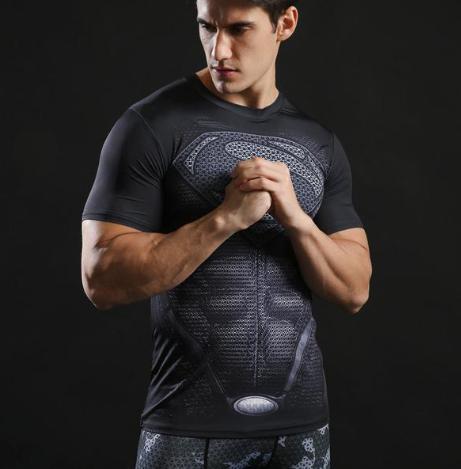 Superman "Reign Of Superman" Short Sleeve Compression Rashguard-RashGuardStore