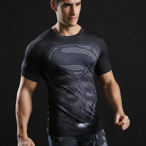 Superman "Reign Of Superman" Short Sleeve Compression Rashguard-RashGuardStore