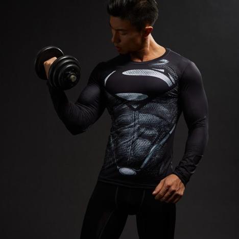 Superman "Son Of Superman" Compression Long Sleeve Rashguard-RashGuardStore