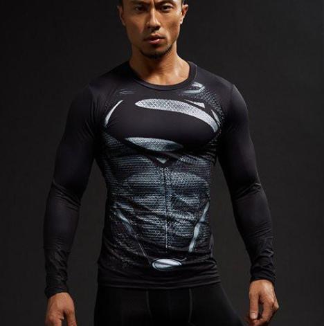 Superman "Son Of Superman" Compression Long Sleeve Rashguard-RashGuardStore