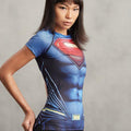 Superman Women's Short Sleeve Rashguard-RashGuardStore