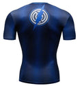 The Flash 'Blue Lantern' Premium Dri-Fit Short Sleeve Rashguard-RashGuardStore