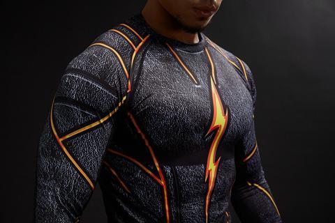 The Flash "Dark" Compression Long Sleeve Rashguard-RashGuardStore