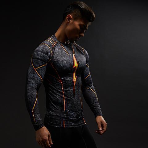 The Flash "Dark" Compression Long Sleeve Rashguard-RashGuardStore