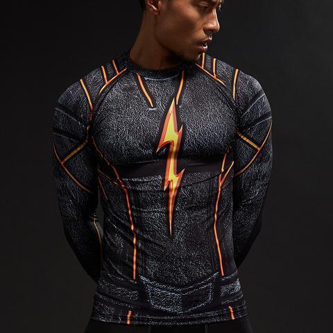 The Flash "Dark" Compression Long Sleeve Rashguard-RashGuardStore