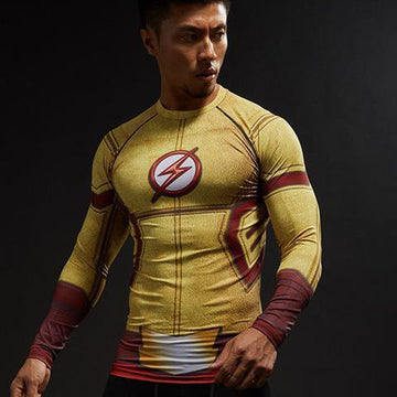 The Flash 'Reverse' Compression Long Sleeve Rashguard-RashGuardStore