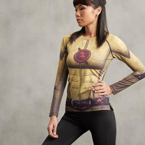 The Flash "Reverse" Women's Long Sleeve Compression Rashguard-RashGuardStore