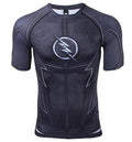 The Flash 'Zoom' Compression Short Sleeve Rash Guard-RashGuardStore