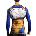 Vegeta Battle Damaged Armor Dragon Ball Z Long Sleeve Compression Rash Guard-RashGuardStore