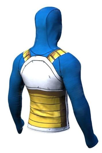 Vegeta Cell Armor Dragon Ball Z Long Sleeve Rashguard Hoodie-RashGuardStore