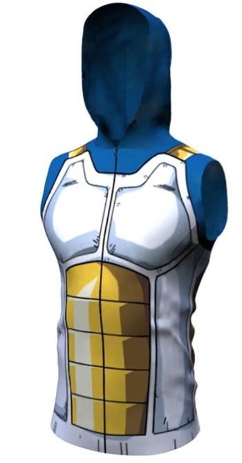 Vegeta Cell Armor Dragon Ball Z Sleeveless Hoodie-RashGuardStore