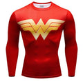 Wonder Woman 'Classic' Premium Compression Long Sleeve Rash Guard-RashGuardStore